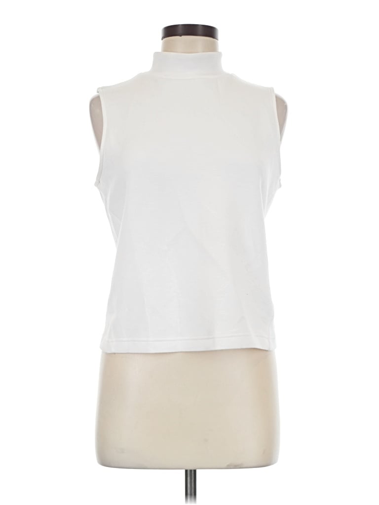 Pre-owned Spanx Sleeveless T-shirt In Ivory