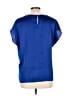Halogen 100% Polyester Blue Short Sleeve Blouse Size L - photo 2