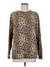 Caslon Animal Print Brown Pullover Sweater Size M - photo 1