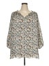 Max Studio 100% Polyester Ivory 3/4 Sleeve Blouse Size 3X - photo 1