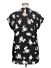 Express Floral Black Short Sleeve Blouse Size XL - photo 2