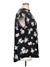 Express Floral Black Short Sleeve Blouse Size XL - photo 4