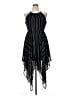 Pixley 100% Polyester Stripes Black Cocktail Dress Size XL - photo 1