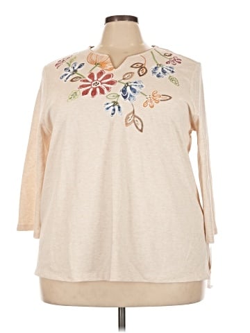 Alfred Dunner Long Sleeve Polo (view 1)