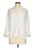 Zara White 3/4 Sleeve Button-Down Shirt Size L - photo 1
