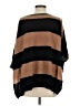 Minnie Rose 100% Cashmere Stripes Brown Poncho Size XS - photo 2