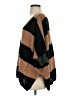Minnie Rose 100% Cashmere Stripes Brown Poncho Size XS - photo 5