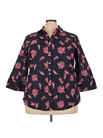 Foxcroft 3/4 Sleeve Button-Down Shirt (view 1)