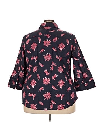 Foxcroft 3/4 Sleeve Button-Down Shirt (view 2)