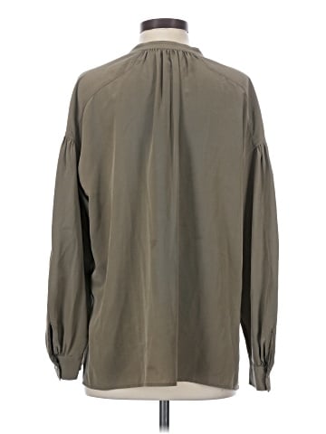 Vince. Long Sleeve Silk Top (view 2)