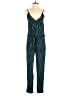Olivaceous 100% Polyester Chevron-herringbone Teal Jumpsuit Size S - photo 1
