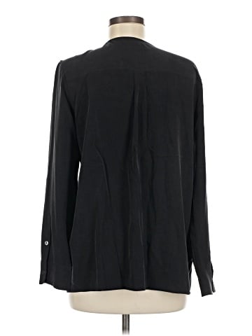 Equipment Long Sleeve Silk Top (view 2)