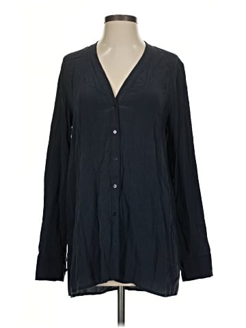 Vince. Long Sleeve Silk Top (view 1)