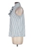 Ann Taylor Stripes White Blue Sleeveless Blouse Size M (petite) - photo 5