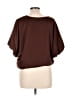 Express 100% Polyester Brown Short Sleeve Top Size L - photo 2