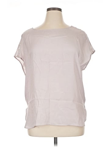 Vince. Short Sleeve Silk Top (view 1)