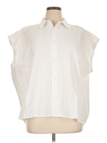 Zara Sleeveless Button-Down Shirt (view 1)