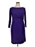 Muse Solid Purple Cocktail Dress Size 16 - photo 1