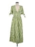 Emery Rose Checkered-gingham Green Casual Dress Size M - photo 1