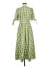 Emery Rose Checkered-gingham Green Casual Dress Size M - photo 2
