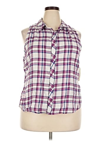 Arizona Jean Company Sleeveless Button-Down Shirt (view 1)