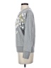 J.Crew 100% Cotton Floral Gray Silver Sweatshirt Size S - photo 5