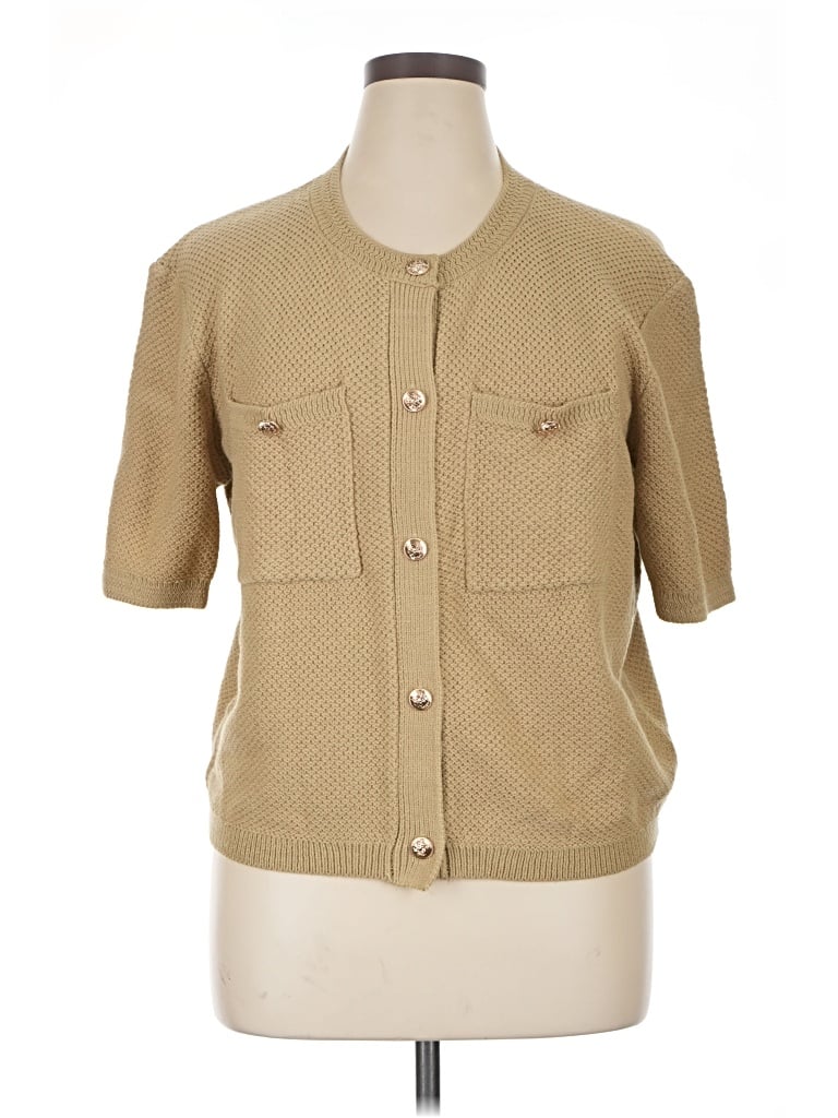 Pre-owned Prettygarden Cardigan Sweater In Tan