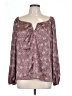 DR2 100% Polyester Burgundy Long Sleeve Blouse Size L - photo 1