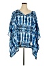 Weekend Suzanne Betro 100% Polyester Blue Kimono Size 4X - photo 1