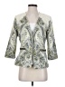 Chico's 100% Cotton Paisley Ivory Blazer Size S - photo 1