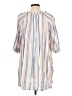 Bluheaven 100% Rayon Stripes Blue Pink 3/4 Sleeve Blouse Size L - photo 2