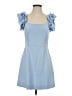 French Connection Blue Casual Dress Size 4 - photo 1