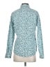 Lands' End Print Teal Long Sleeve Button-Down Shirt Size 4 - photo 2