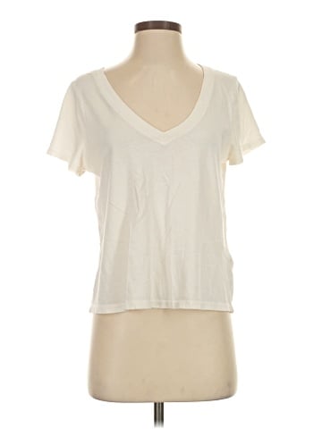 Madewell Softfade Cotton V-Neck Crop Tee (view 1)