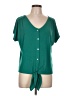 Green Envelope Green Short Sleeve Blouse Size L - photo 1