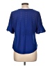Perseption Concept Blue Short Sleeve Blouse Size L - photo 2