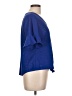 Perseption Concept Blue Short Sleeve Blouse Size L - photo 4