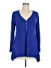 Soft Surroundings Blue Long Sleeve Henley Size M - photo 1
