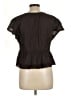Gap 100% Cotton Brown Short Sleeve Blouse Size L - photo 2