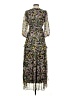 Taylor 100% Polyester Floral Black Casual Dress Size 2 - photo 2