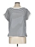 JOA Stripes White Short Sleeve Top Size L - photo 1
