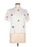 THML 100% Cotton White Short Sleeve Top Size L - photo 1
