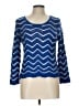 Calvin Klein Chevron-herringbone Blue Pullover Sweater Size L - photo 1