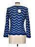 Calvin Klein Chevron-herringbone Blue Pullover Sweater Size L - photo 2