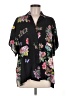 Johnny Was Floral Black Short Sleeve Blouse Size M - photo 1