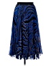 Escada Sport 100% Polyester Animal Print Blue Formal Skirt Size EU 34 / US 4 - photo 1