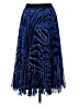 Escada Sport 100% Polyester Animal Print Blue Formal Skirt Size EU 34 / US 4 - photo 2
