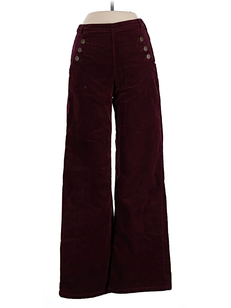 Pre-owned Modcloth Casual Pants In Burgundy