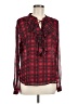 Tommy Hilfiger 100% Polyester Plaid Red Long Sleeve Blouse Size M - photo 1