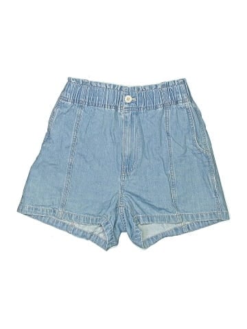Madewell Denim Pull-On Paperbag Shorts in Bunten Wash (view 1)